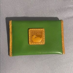 Dooney & Bourke Green and Brown Card Holder